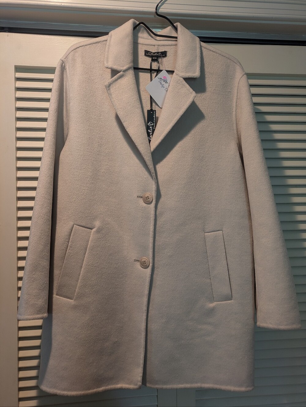 Beautiful Cream Wool-Blend Coat NWT